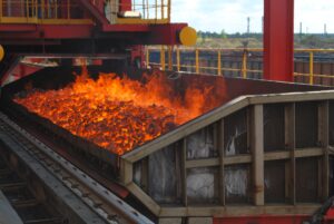 zdjęcie spalania węglowego koksu